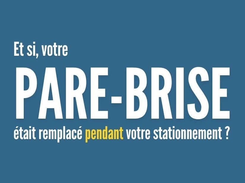 advert: windscreen replacement, parking solution in Bordeaux and Mérignac